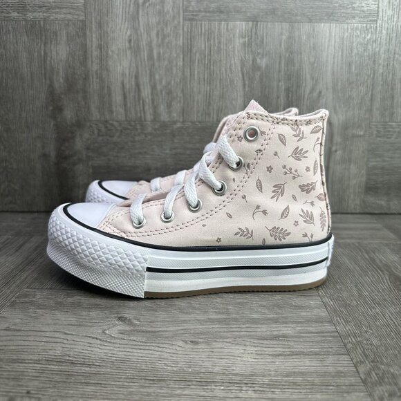 Converse CTAS Girls size 11 Lift High Pink Shoes - Picture 2 of 8